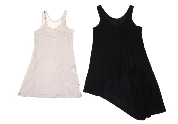 Y's Color Block Layered Asymmetrical Sleeveless Tunic K-171239_010
