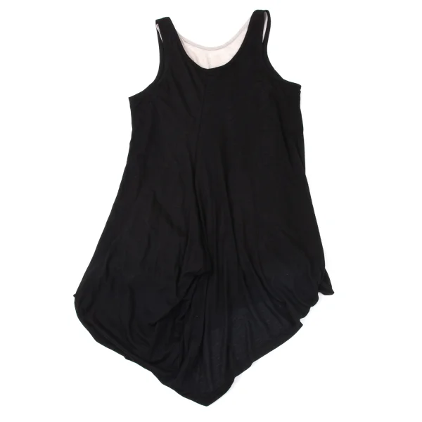 Y's Color Block Layered Asymmetrical Sleeveless Tunic K-171239_011