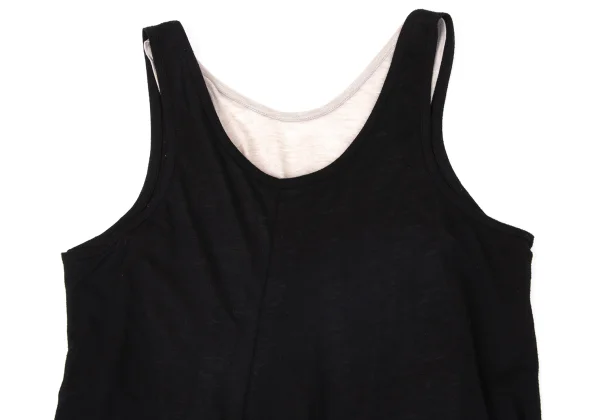 Y's Color Block Layered Asymmetrical Sleeveless Tunic K-171239_012