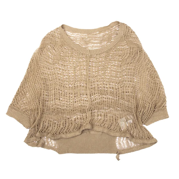 Y's Cotton Blended Vegetable Fiber Net Knit Top K-171240_002