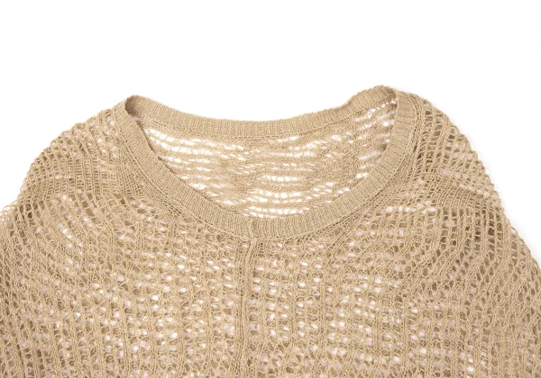 Y's Cotton Blended Vegetable Fiber Net Knit Top K-171240_003