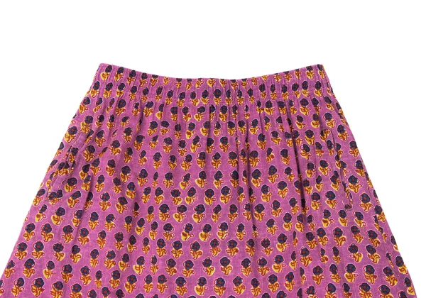 Y's Floral Printed Cotton Flare Skirt K-171241_003