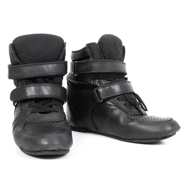 JUNYA WATANABE COMME des GARCONS Punching Leather Sneakers Black L (US About 8.5)  K-171246_001