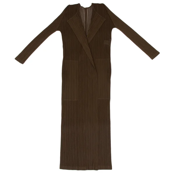 PLEATS PLEASE Mesh Buttonless Long Cardigan K-171255_002