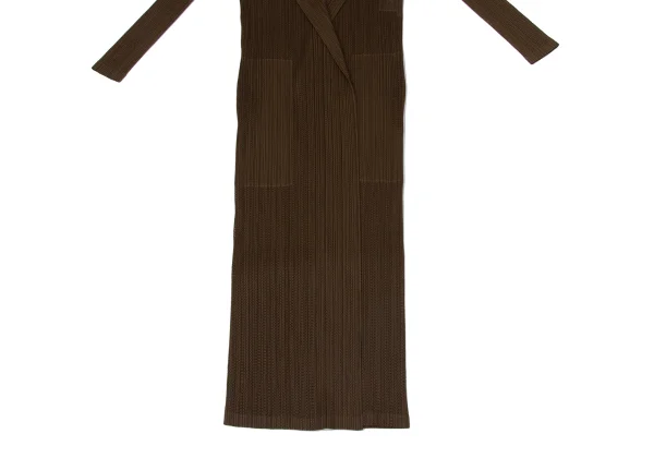 PLEATS PLEASE Mesh Buttonless Long Cardigan K-171255_007