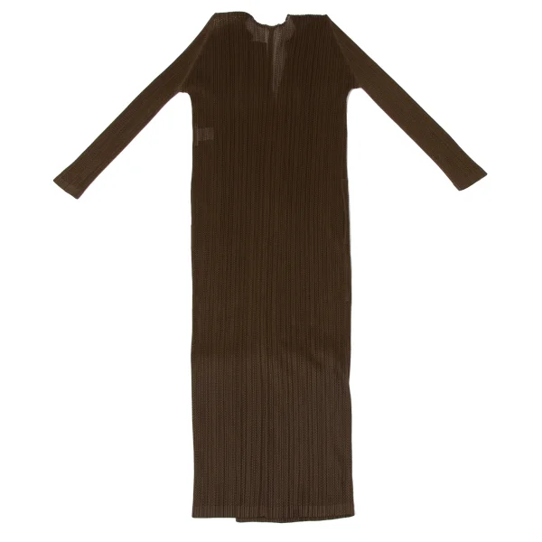 PLEATS PLEASE Mesh Buttonless Long Cardigan K-171255_010