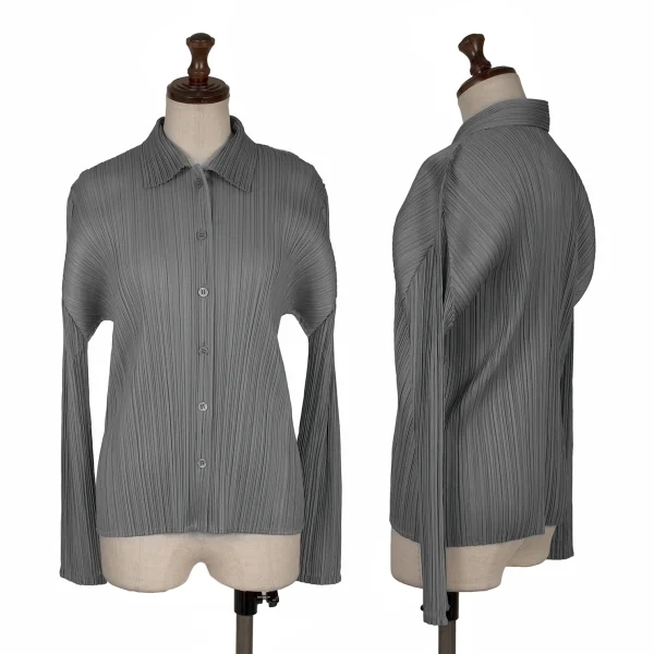 PLEATS PLEASE Long Sleeve Shirt Grey 4 K-171256_001