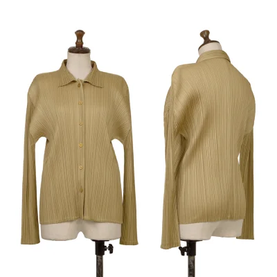PLEATS PLEASE Pleated Long-sleeve Shirt