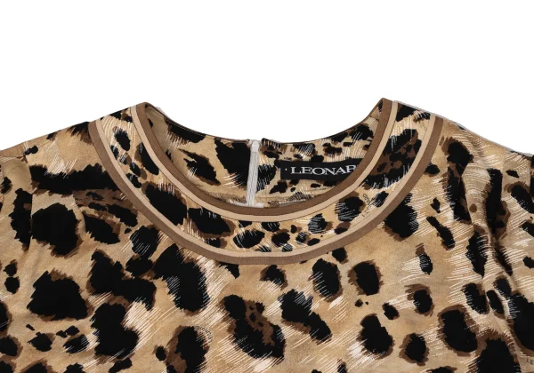 LEONARD Wool Silk Leopard Printed Dress K-171261_004