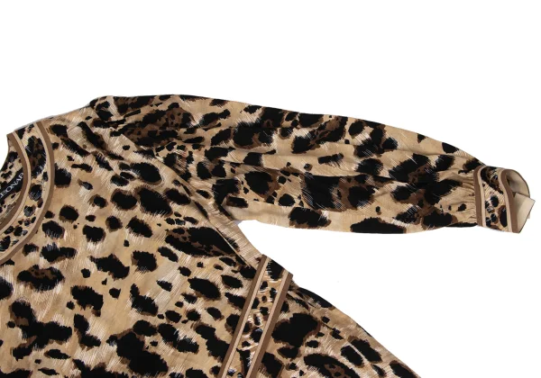 LEONARD Wool Silk Leopard Printed Dress K-171261_005