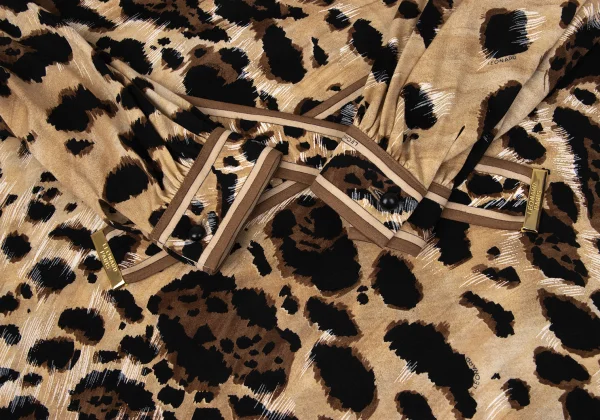 LEONARD Wool Silk Leopard Printed Dress K-171261_006