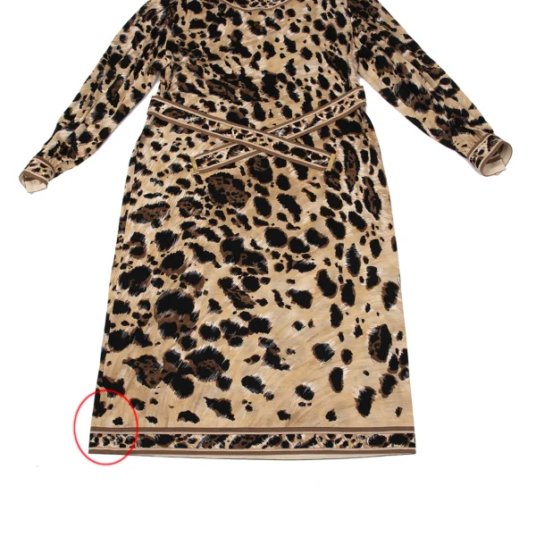 LEONARD Wool Silk Leopard Printed Dress K-171261_008
