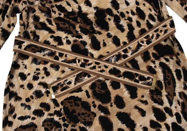 LEONARD Wool Silk Leopard Printed Dress K-171261_010