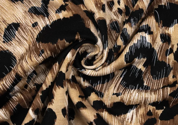 LEONARD Wool Silk Leopard Printed Dress K-171261_018