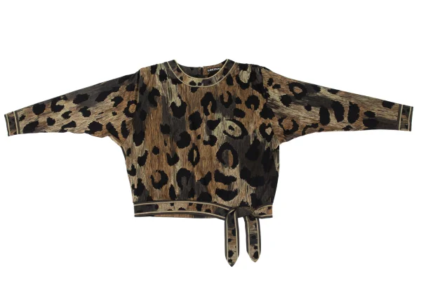 LEONARD Cotton Silk Leopard Printed  Blouse K-171262_002
