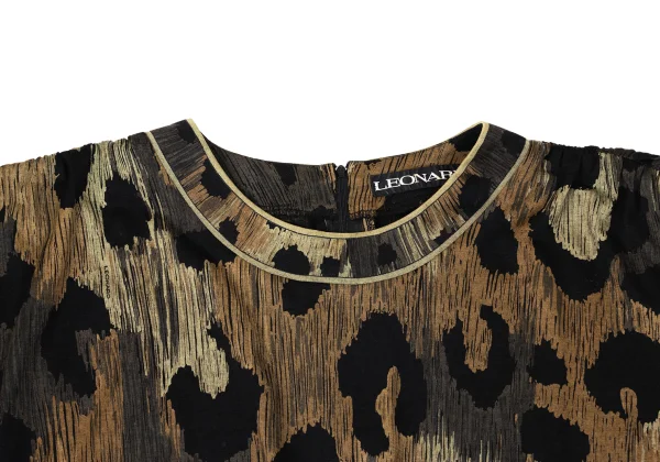 LEONARD Cotton Silk Leopard Printed  Blouse K-171262_003