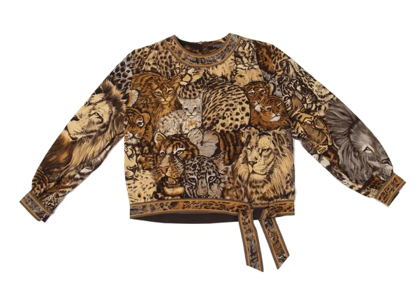 LEONARD Animal print Gather Shoulder Blouse K-171263_002