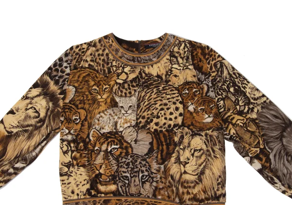 LEONARD Animal print Gather Shoulder Blouse K-171263_003