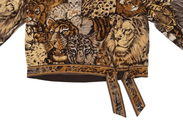 LEONARD Animal print Gather Shoulder Blouse K-171263_010