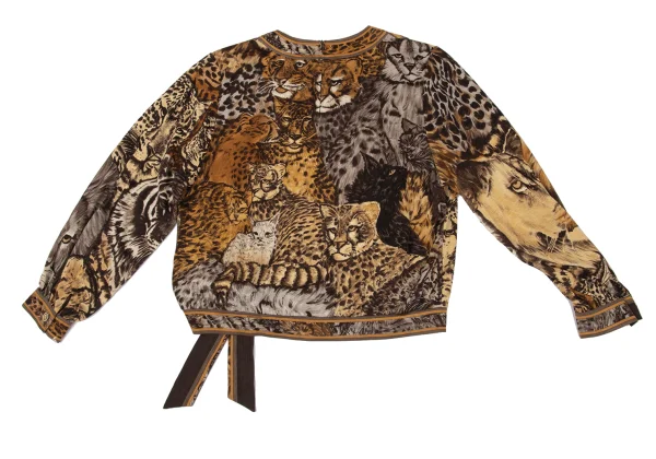 LEONARD Animal print Gather Shoulder Blouse K-171263_014