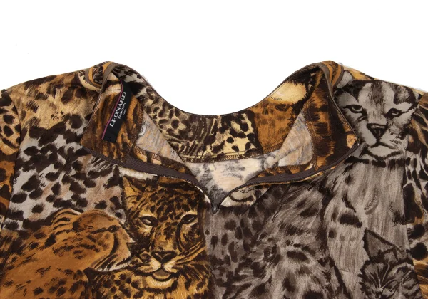 LEONARD Animal print Gather Shoulder Blouse K-171263_015