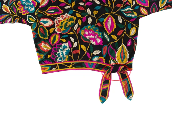 LEONARD Colorful Leaf Print Gather Shoulder Blouse K-171264_006
