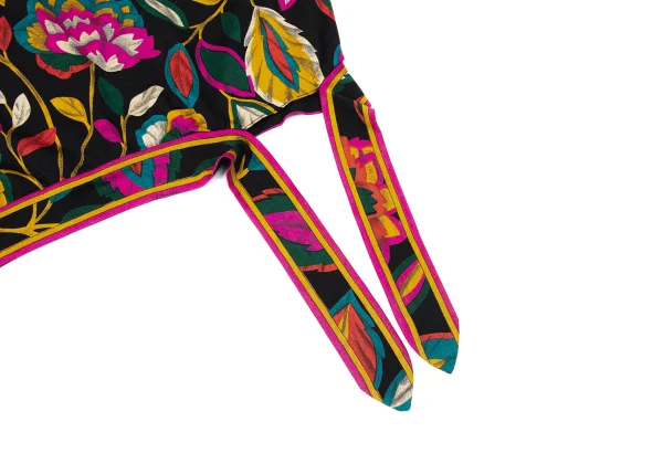 LEONARD Colorful Leaf Print Gather Shoulder Blouse K-171264_008