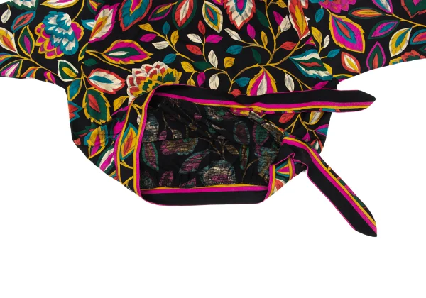 LEONARD Colorful Leaf Print Gather Shoulder Blouse K-171264_009