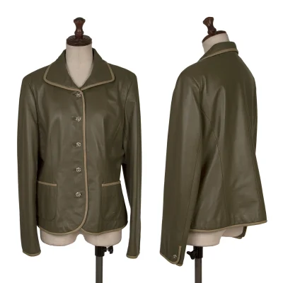 BALMAIN Sheep Leather Flower Button Jacket