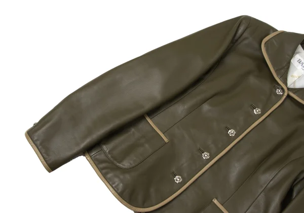 BALMAIN Sheep Leather Flower Button Jacket K-171265_007