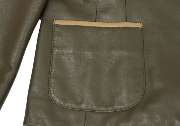 BALMAIN Sheep Leather Flower Button Jacket K-171265_012