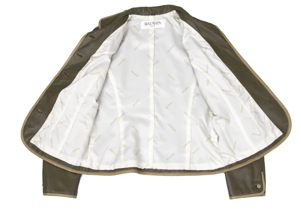 BALMAIN Sheep Leather Flower Button Jacket K-171265_013