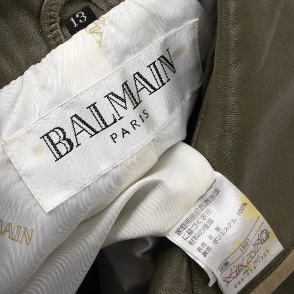 BALMAIN Sheep Leather Flower Button Jacket K-171265_017