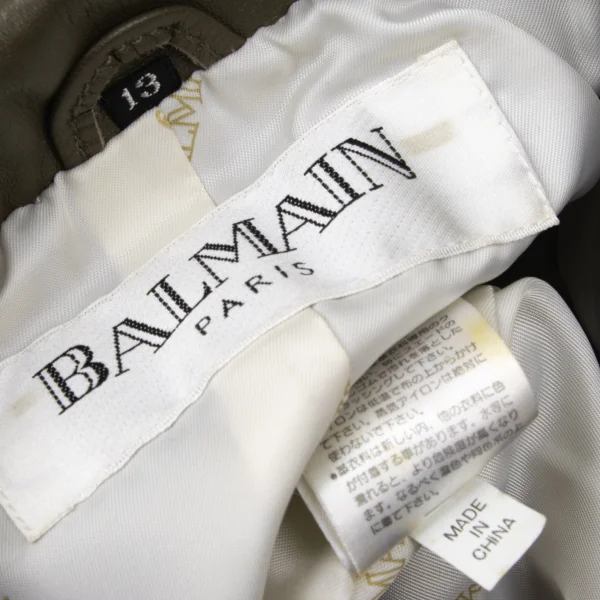 BALMAIN Sheep Leather Flower Button Jacket K-171265_018