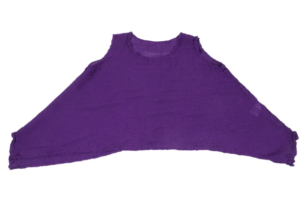 ISSEY MIYAKE me Dyed Crepe Pleated Flared Sleeveless Top K-171268_002