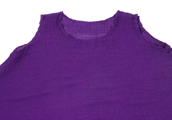 ISSEY MIYAKE me Dyed Crepe Pleated Flared Sleeveless Top K-171268_003