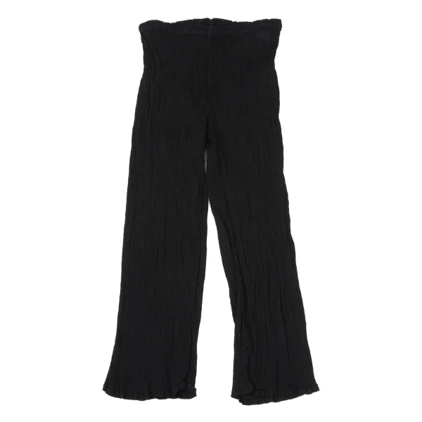 ISSEY MIYAKE me Dyed Crepe Pleated Cropped Pants Black F K-171271_001