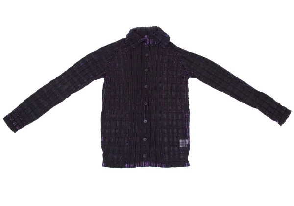 ISSEY MIYAKE me Lame Pleated Sheer Shirt K-171273_002