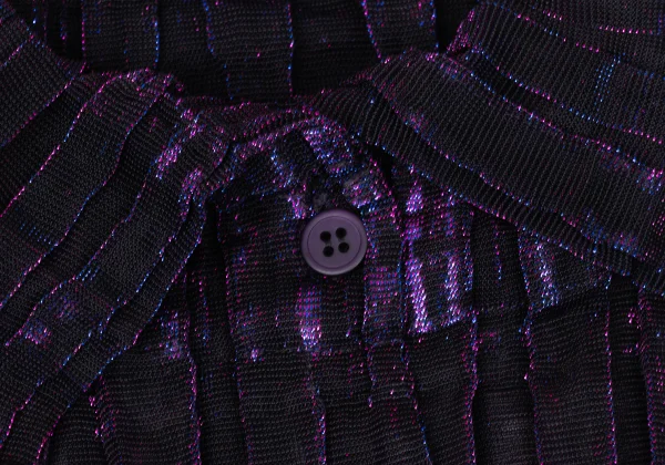 ISSEY MIYAKE me Lame Pleated Sheer Shirt K-171273_005