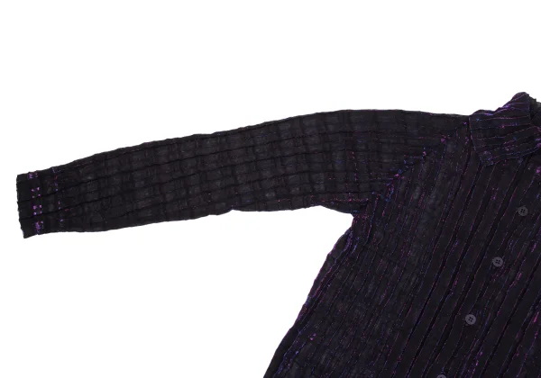 ISSEY MIYAKE me Lame Pleated Sheer Shirt K-171273_006