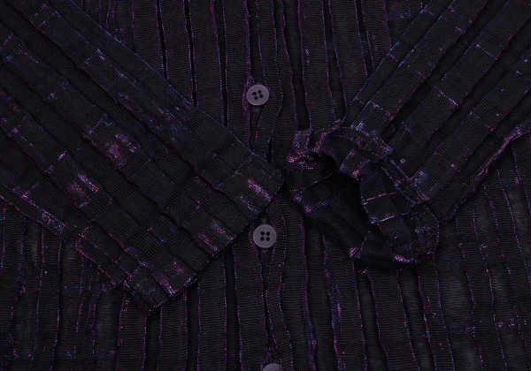 ISSEY MIYAKE me Lame Pleated Sheer Shirt K-171273_007