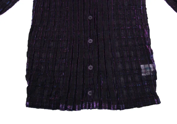 ISSEY MIYAKE me Lame Pleated Sheer Shirt K-171273_008