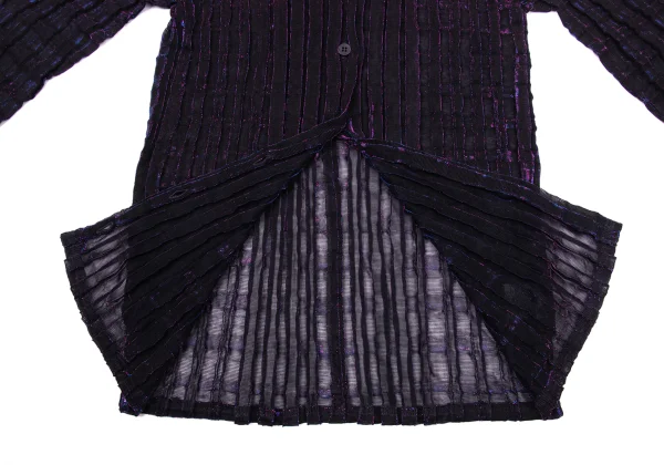 ISSEY MIYAKE me Lame Pleated Sheer Shirt K-171273_009
