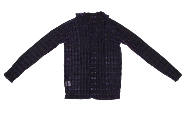 ISSEY MIYAKE me Lame Pleated Sheer Shirt K-171273_010