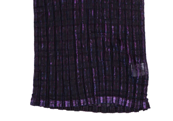 ISSEY MIYAKE me Lame Pleated Sheer Sleeveless Top K-171274_006