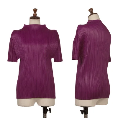 PLEATS PLEASE Pleated High-Neck T-Shirt