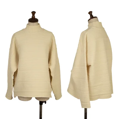 PLEATS PLEASE Crepe Knit High Neck Top