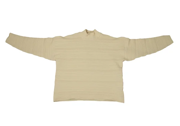 PLEATS PLEASE Crepe Knit High Neck Top K-171280_002