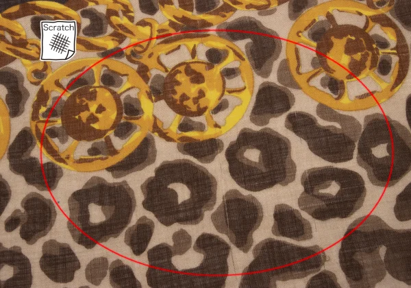 CELINE Leopard Chain Print Scarf K-171282_003