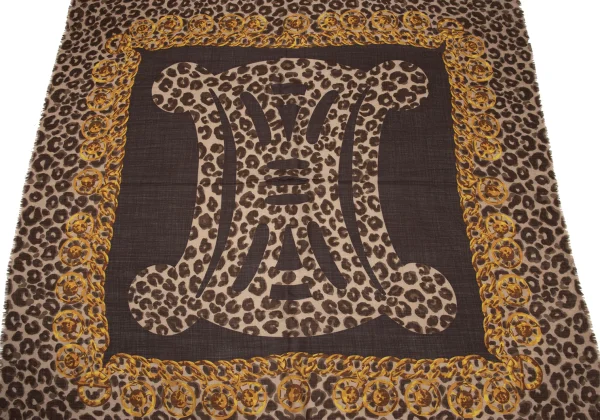 CELINE Leopard Chain Print Scarf K-171282_005